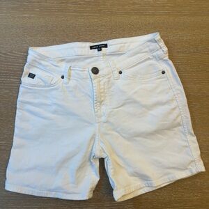 Dear John Ava White Denim Cuffed Shorts | Size 26 | GUC